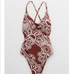 Aerie One Piece Floral Swimsuit